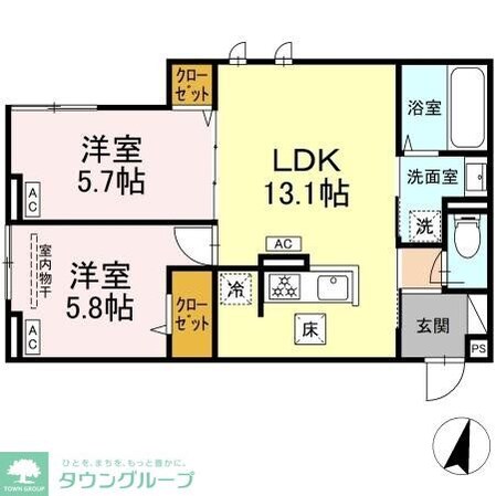 オードリーコートの物件間取画像